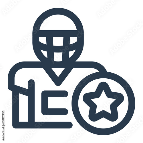 Valued MVP Vector Icon Illustration for Outstanding Player