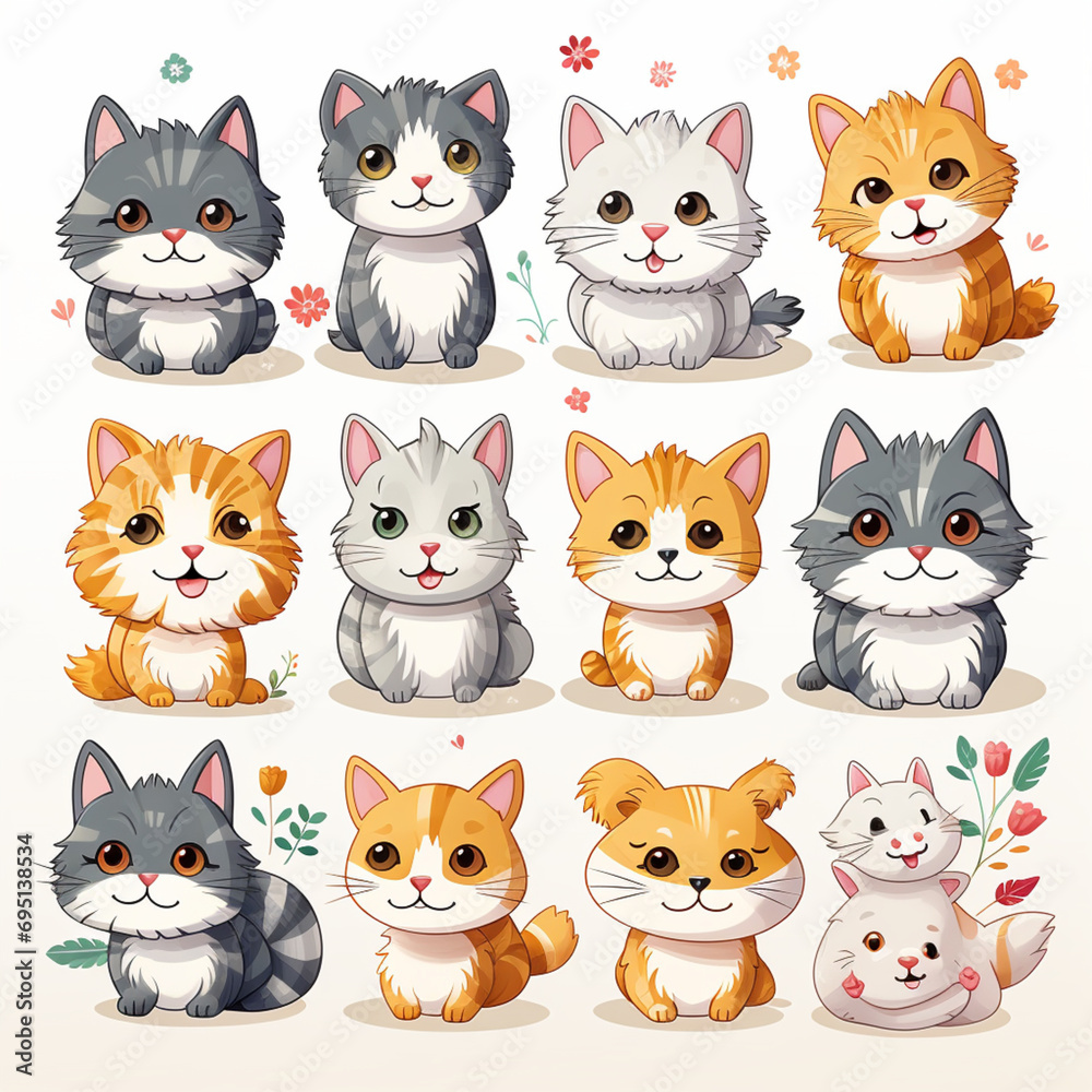 cute cats, water color, cats with big eyes, cats character illustration cute cats, water color, cats with big eyes, cats character illustration