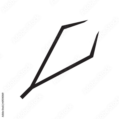  tweezers icon. Elements of beauty saloon icon. flat simple illustration on white background..eps