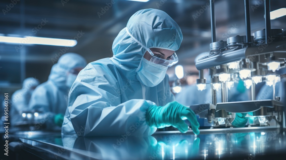 Food safety inspector ensuring quality control in a lab Food safety inspector ensuring quality control in a lab