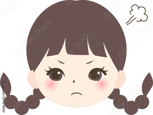 怒る女の子
