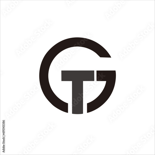 Print GT letter logo design for your brand and product photo