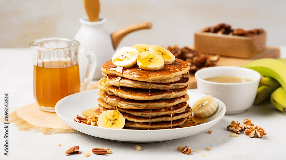pancakes with honey pancakes with honey