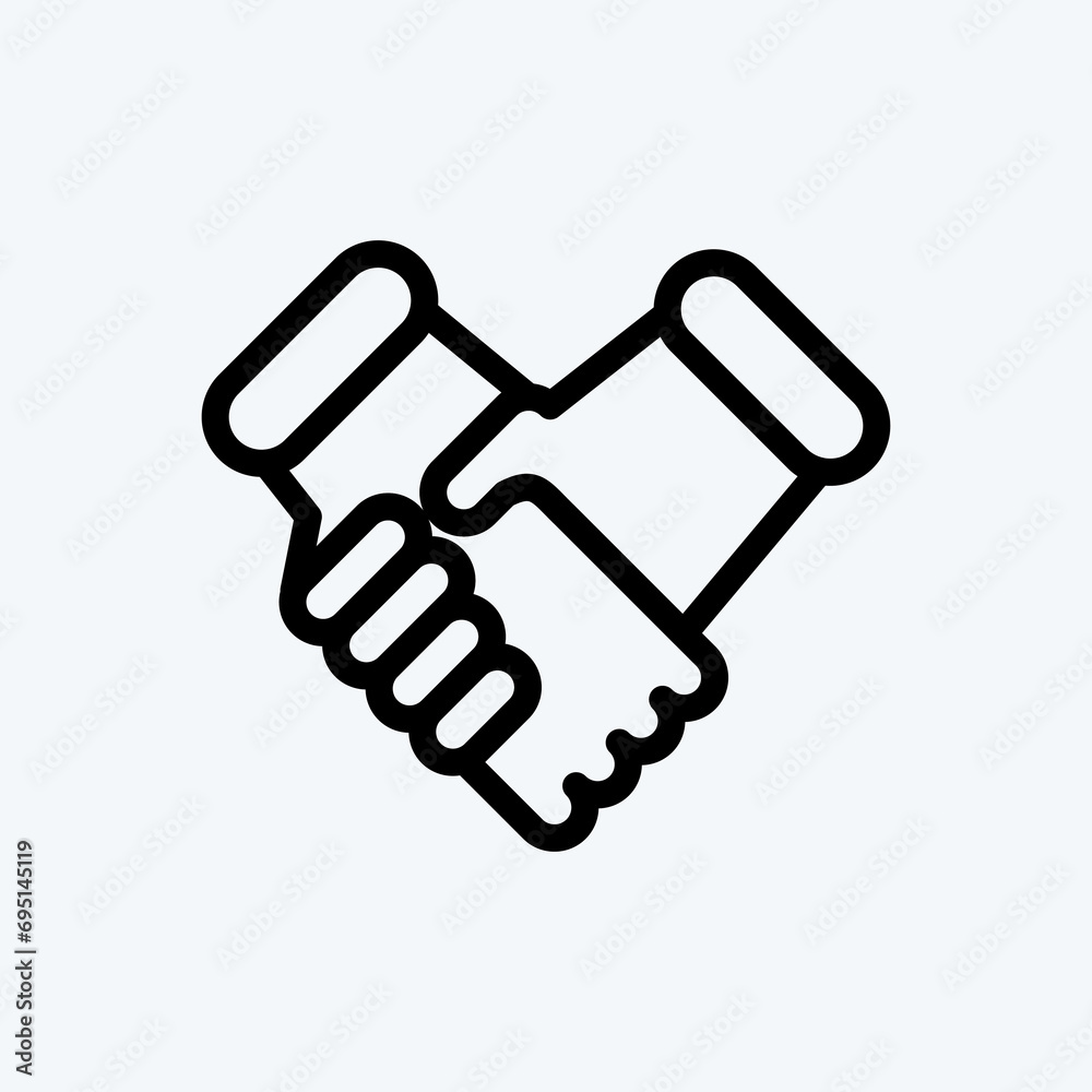 Icon Trust. suitable for Branding symbol. line style. simple design editable. design template vector. simple illustration Icon Trust. suitable for Branding symbol. line style. simple design editable. design template vector. simple illustration
