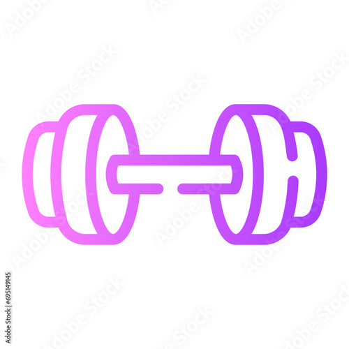 dumbbell Line Gradient Icon