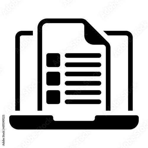 digital agreement glyph icon
