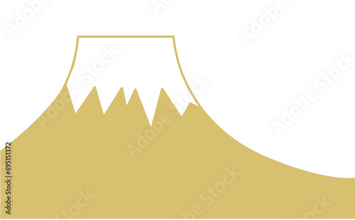 金色の富士山フレーム