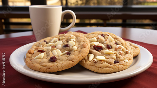 cup of coffee and cookies HD 8K wallpaper Stock Photographic Image 