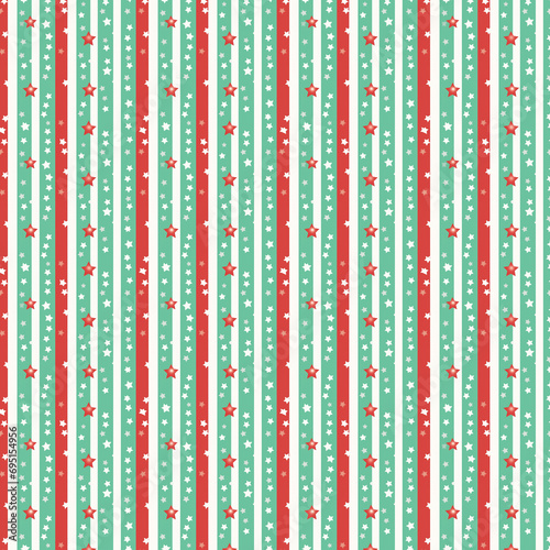 Green Stripes Red Stars 4K