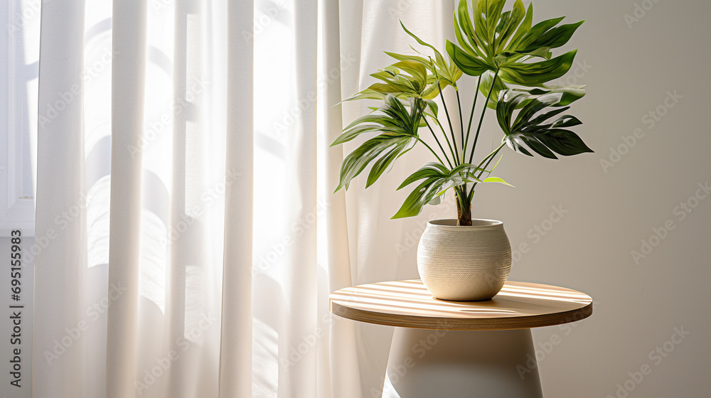 plant in the window HD 8K wallpaper Stock Photographic Image 