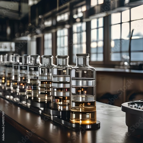 A laboratory filled with bubbling vials and scientific equipment1