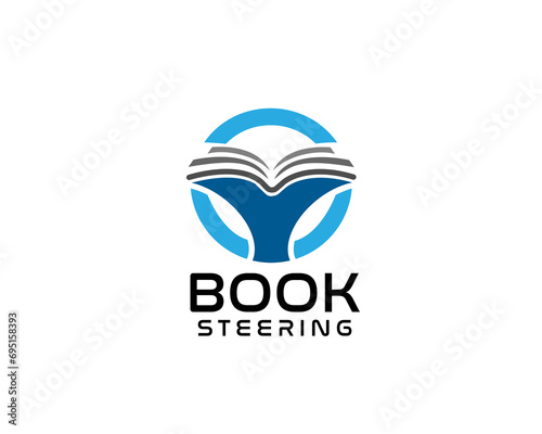 manual book steering car logo icon symbol design template illustration inspiration
