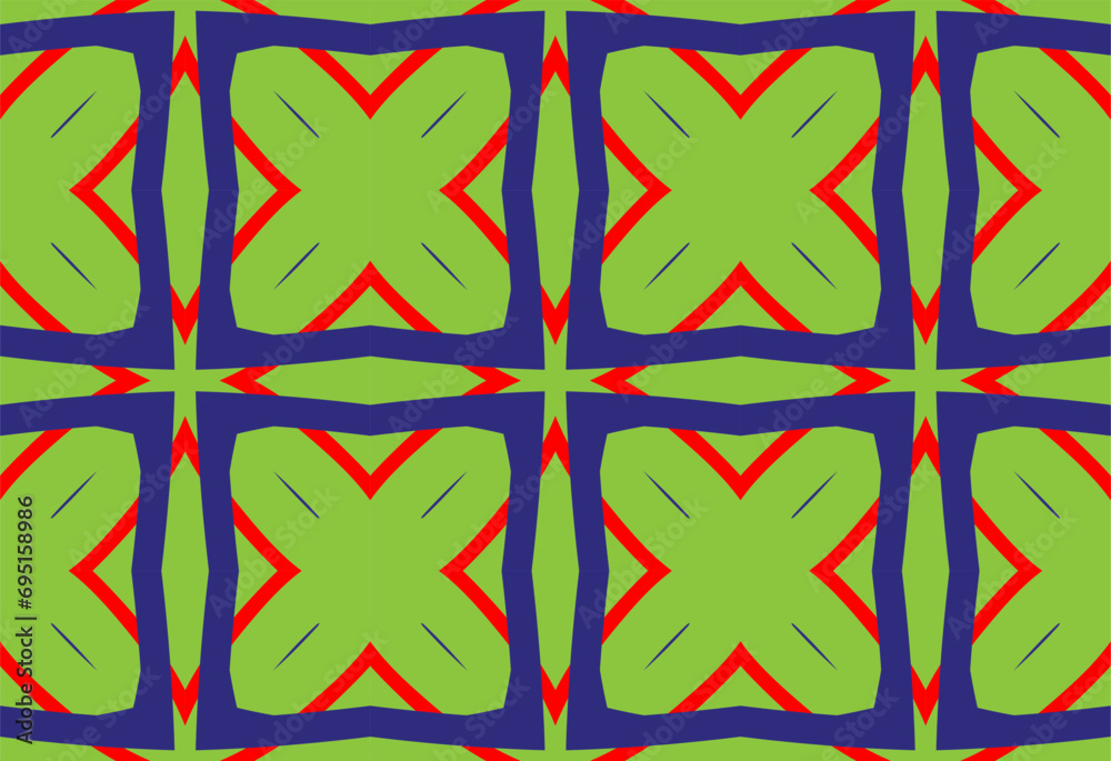 Abstract backdrop consisting of various sized multicolored geometric figures