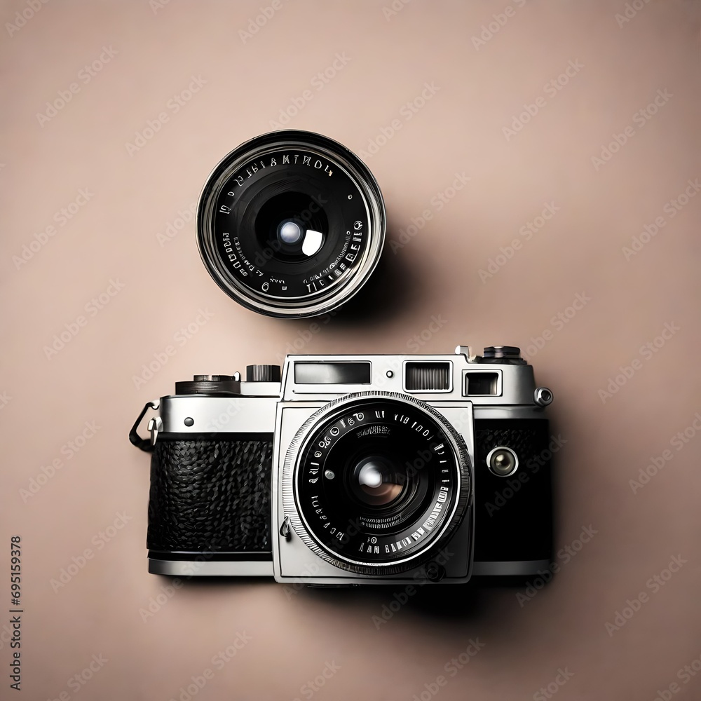 vintage photo camera isolated