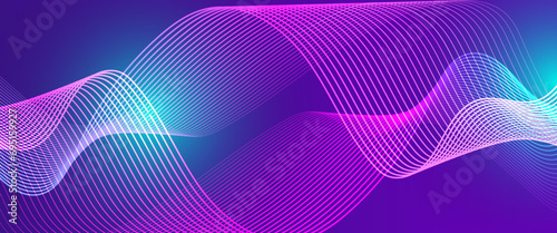 Purple violet and blue vector tech modern futuristic with line in glowing background
