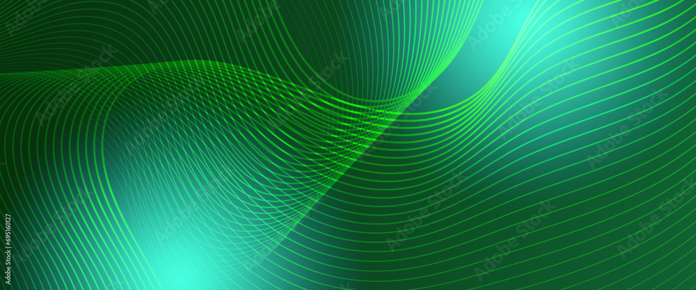 Green vector abstract technological modern line background Green vector abstract technological modern line background