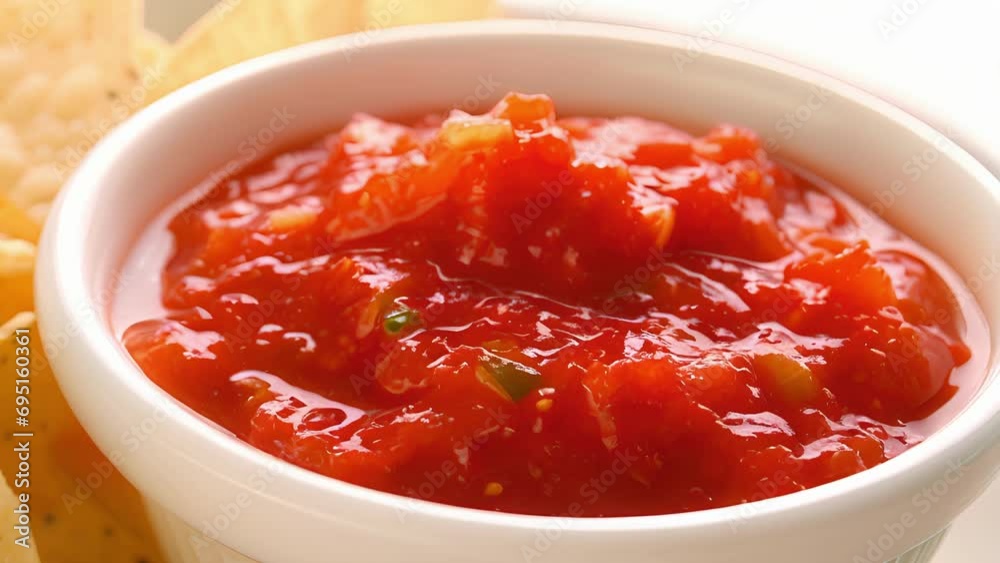 An overflowing bowl of chips salsa and hot sauce a popular snack to celebrate the holiday.. An overflowing bowl of chips salsa and hot sauce a popular snack to celebrate the holiday..