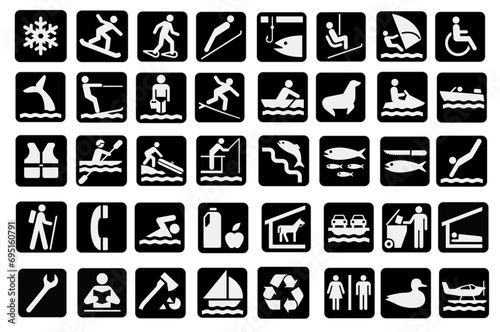 US American National Parks Pictograms