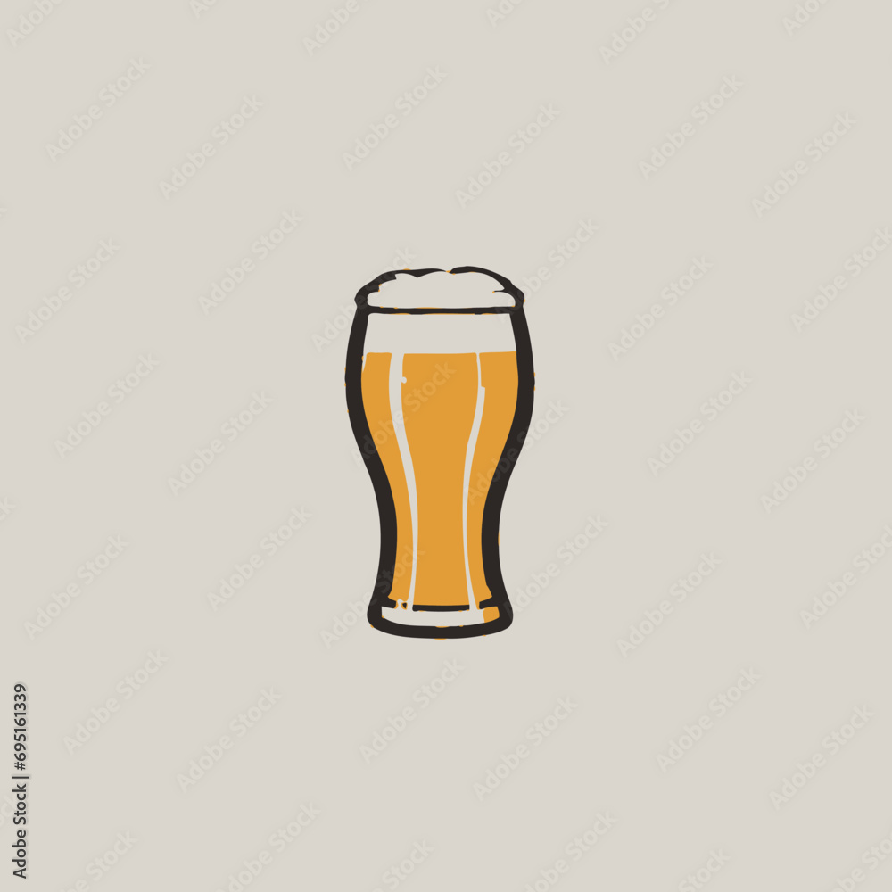 Minimalist Beer Logo Design Very Cool Concept 