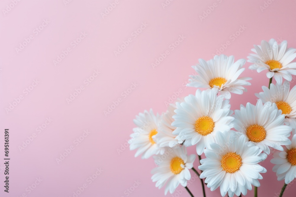 Daisy bunch isolated pastel Copy space Daisy bunch isolated pastel Copy space