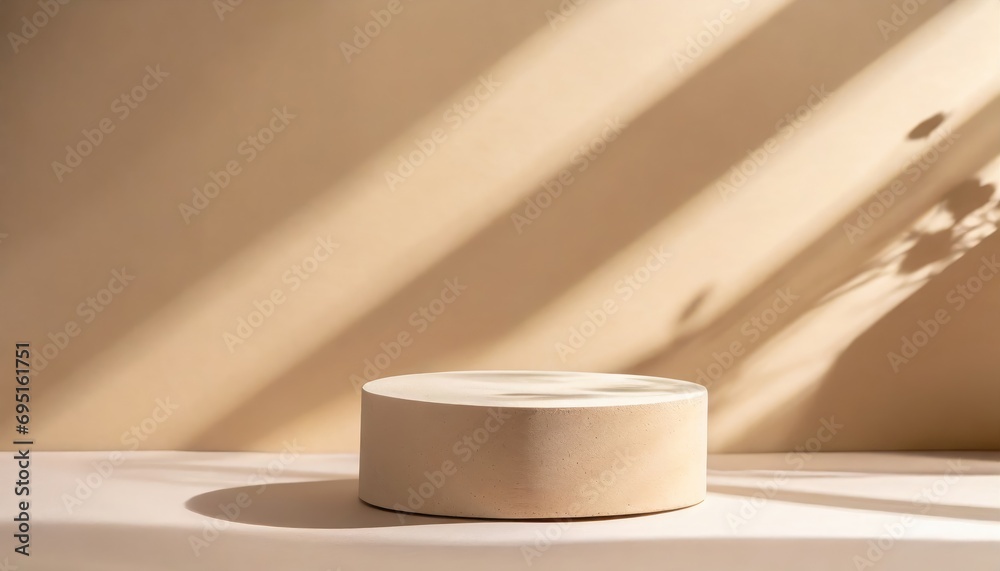 Product display podium with shadow nature leaves on wall background. Minimal style. Product display podium with shadow nature leaves on wall background. Minimal style.