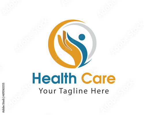 circle health body therapy massage logo icon symbol design template illustration inspiration