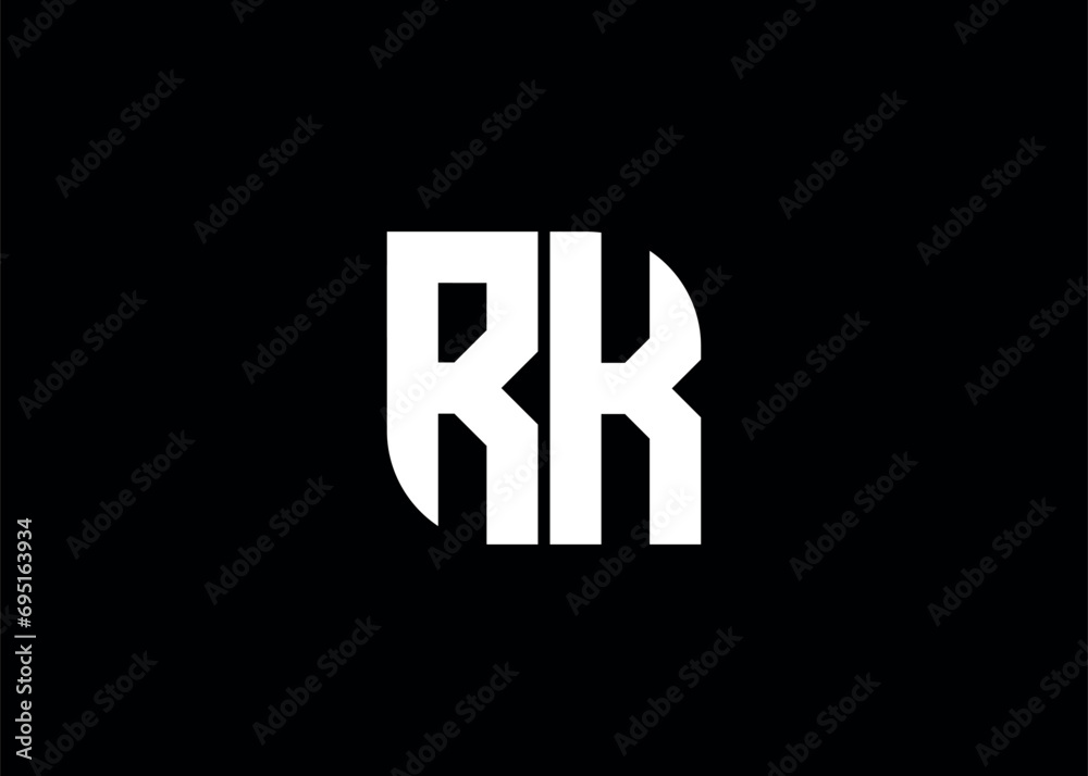 Monogram Letter RK Logo Design vector template Monogram Letter RK Logo Design vector template