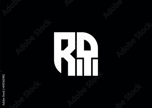 Monogram Letter RQ Logo Design vector template.