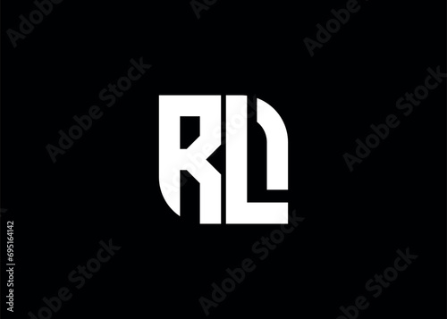 Monogram Letter RL Logo Design vector template