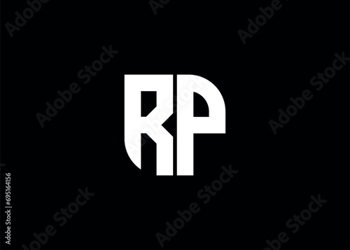 Monogram Letter RP Logo Design vector template.