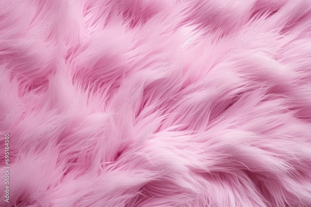 Pink Fluffy Fur Background: Soft and Luxurious Texture