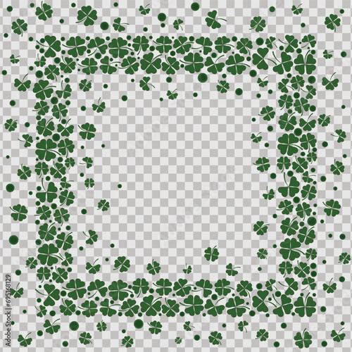 clover leaf frame in vector photo