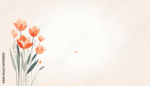 Abstract flowes with copy space