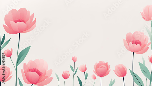 Abstract flowers with copy space