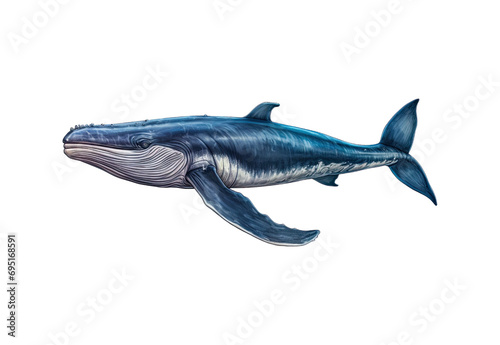 Blue_whale_dark_color_swimming_closeup