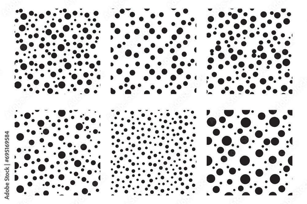 Polka Dots Digital Paper Background, Seamless Patterns, Polka Dots Digital Background. Generative Ai