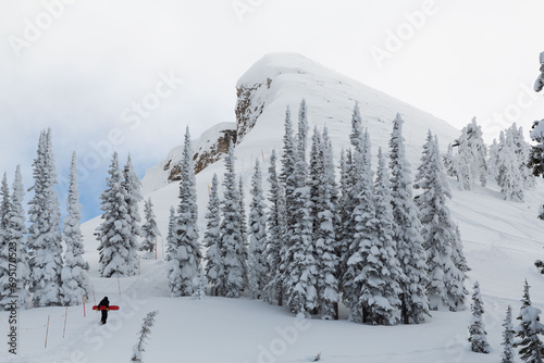 Mary's Mountain at Grand Targhee Ski Resort. Located in the Teton Mountain Range, in the Rocky Mountains. 