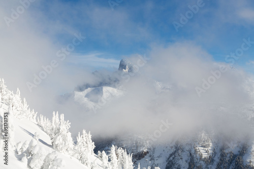 The Teton Range is a mountain range of the Rocky Mountains in North America. It extends for approximately 40 miles in a north–south direction through the U.S. state of Wyoming, east of the Idaho.