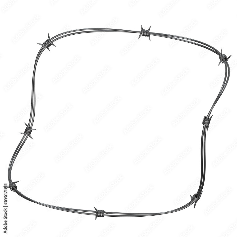 Sharp Barb Wire Elements in 8K: 3D Rendered Metal Steel Barbed Wire Border PNG, Isolated on Transparent Background for Prison Security or Industrial Fencing. Sharp Barb Wire Elements in 8K: 3D Rendered Metal Steel Barbed Wire Border PNG, Isolated on Transparent Background for Prison Security or Industrial Fencing.