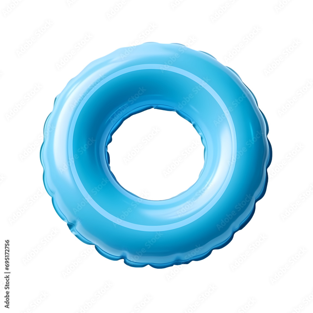Blue inflatable ring or swimming ring isolated on transparent background Blue inflatable ring or swimming ring isolated on transparent background