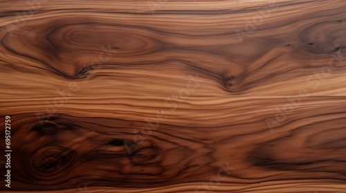 Detailed close-up of walnut wood reveals its intricate grain pattern, creating a textured background with rich earthy tones, perfect for a warm and natural aesthetic.
 photo