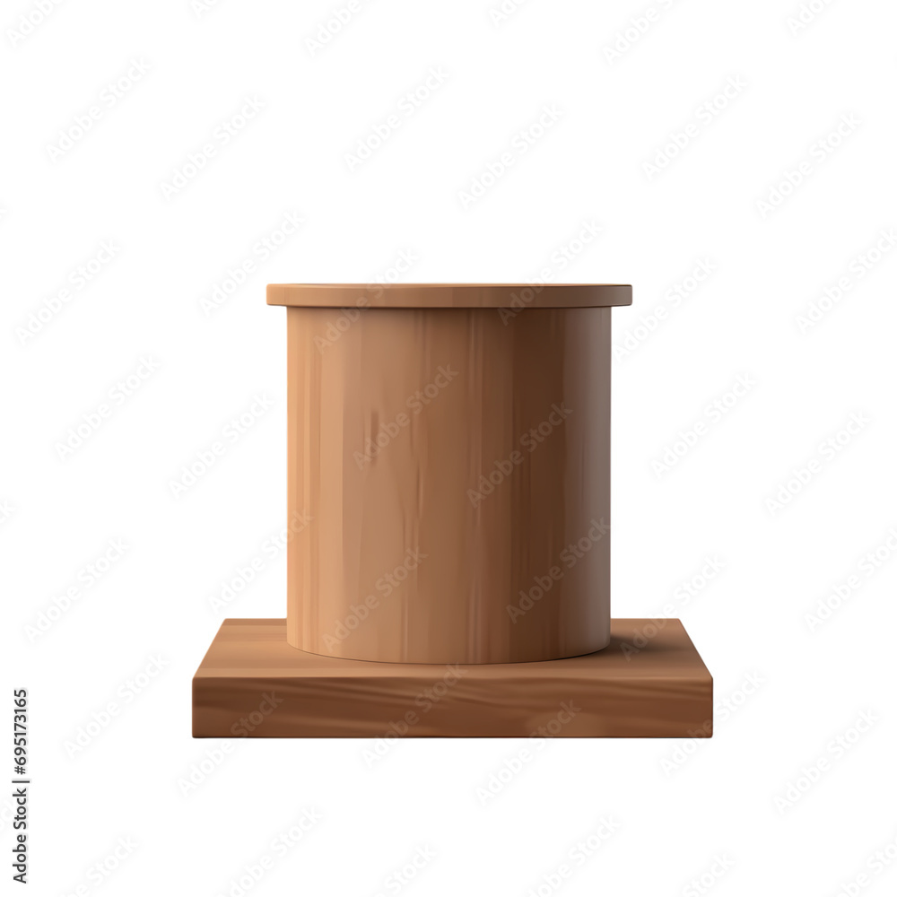 Wooden podium, 3D product shelf illustration isolated on transparent background Wooden podium, 3D product shelf illustration isolated on transparent background