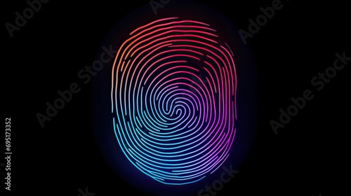 a vector illustration of a fingerprint photo