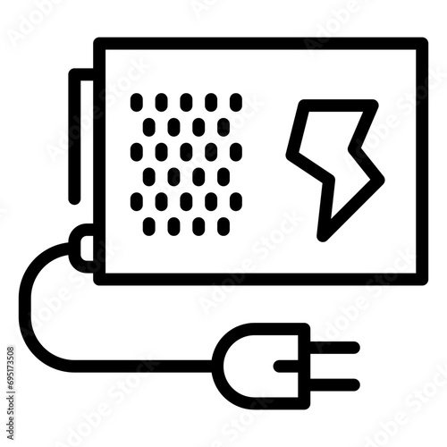Power supply icon, line icon style