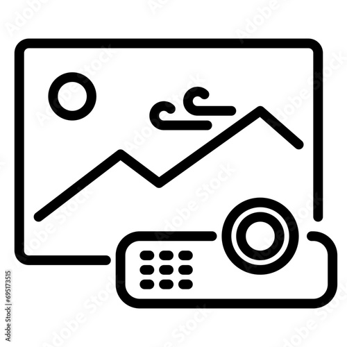 Projector icon, line icon style