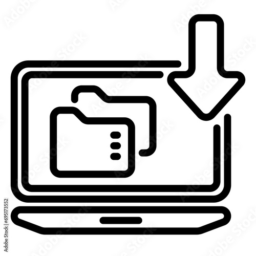 Download icon, line icon style