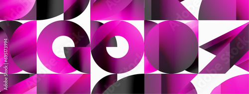 Geometric minimalism with triangles and circles. Blend of basic shapes creating serene, visually pleasing compositions. Wallpaper, banner, background, landing page, wall art, invitation, prints