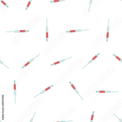 Injection seamless pattern. Suitable for backgrounds, wallpapers, fabrics, textiles, wrapping papers, printed materials, and many more. Editable vector.