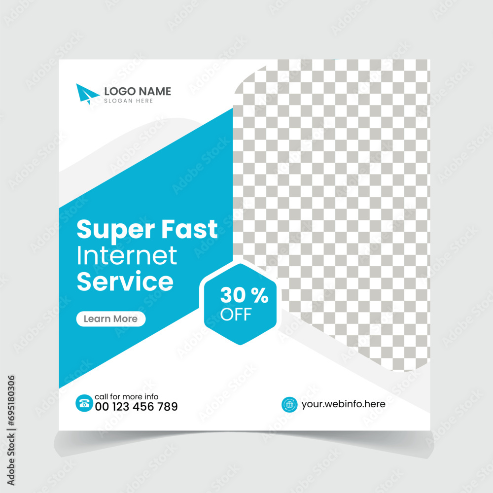 Internet service social media post design Internet service social media post design