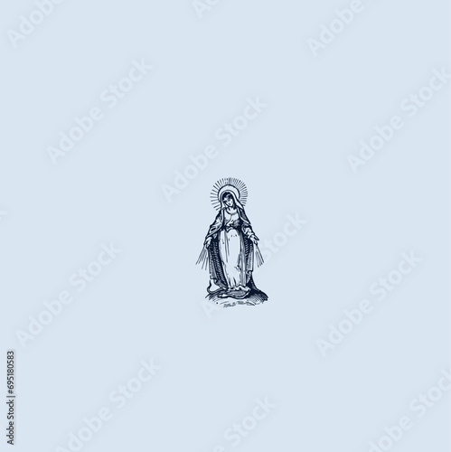 THESE HIGH QUALITY MOTHER MARIA VECTOR FOR USING VARIOUS TYPES OF DESIGN WORKS LIKE T-SHIRT, LOGO, TATTOO AND HOME WALL DESIGN